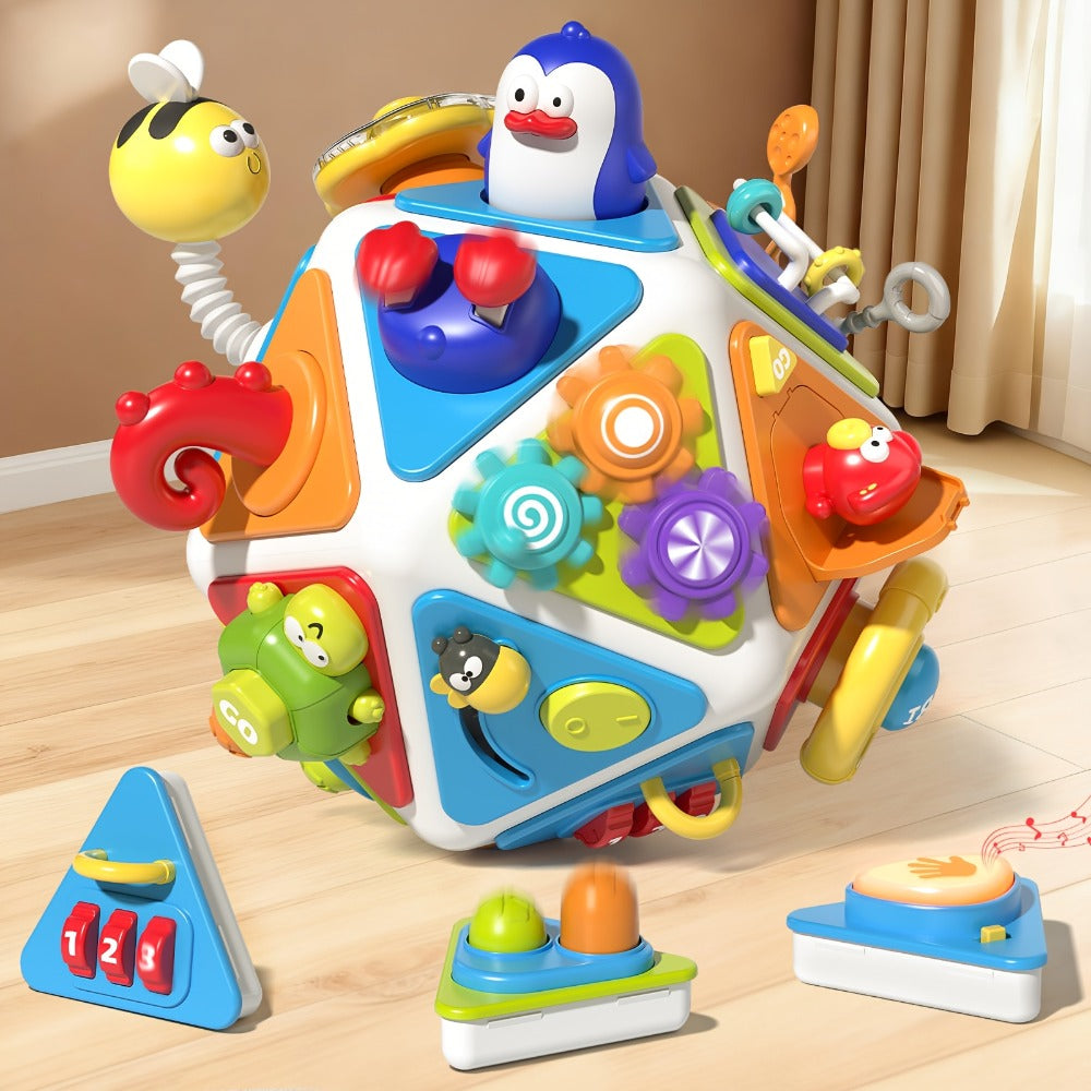21-in-1 Toddler Busy Board Activity Cube, Early Educational Sensory Toy for Boys & Girls Ages 1-3 — image 3