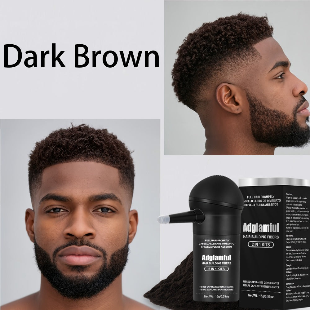 15-Gram Hair Fiber Kit with Directional Spray Applicator in Four Black and Brown Shade Options — image 5