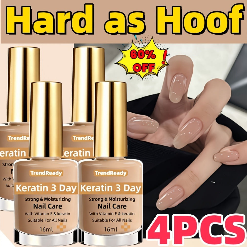 Gold-Cap Nail Care Coating in 16 ml Bottles with Two- or Four-Piece Quantity Options and Beige Labels — image 4