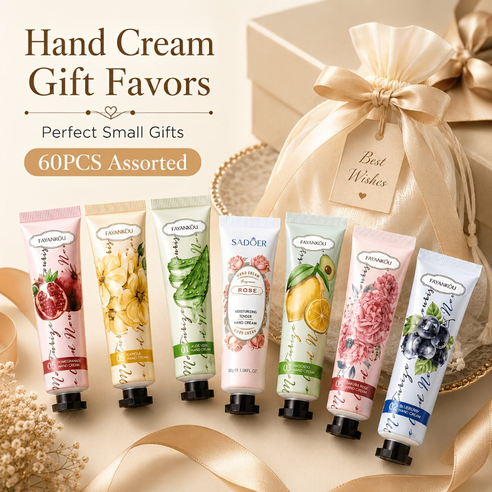 Sixty-Piece Travel Hand Cream Assortment with Random Fruit, Floral and Color-Printed Mini Tubes — image 3