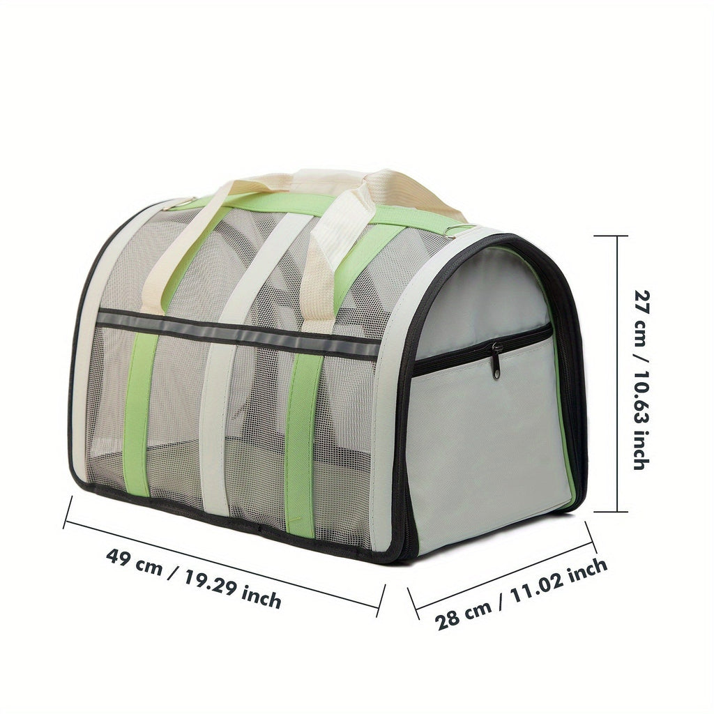 Arched Mesh-Panel Pet Carrier with Top Handles, Seven Colors and Complete S, M and L Size Grid — image 15