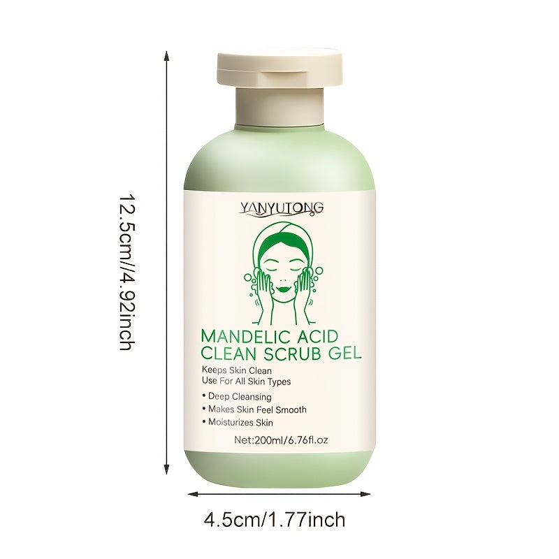 Mandelic Acid Facial Exfoliating Gel in a 200ml Green Pump Bottle for Face and Body Rinse-Off Use — image 10