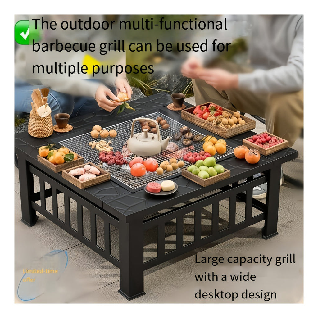 Fire Pit with Grill for Garden, Patio and Yard Use, with the Listed Configuration, for Everyday Use and Organized Storage — i