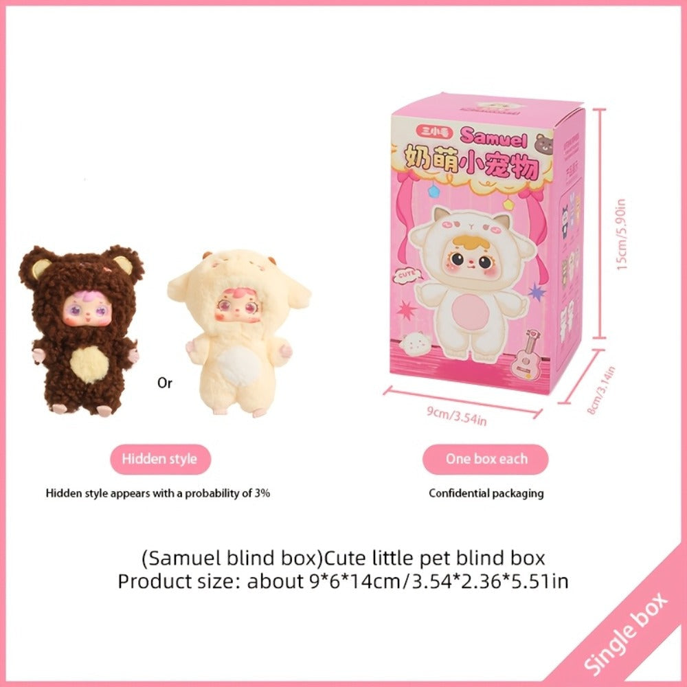 Kawaii Plush Keychain Charm, Cute Pet Healing Doll Rabbit Bear Stuffed Animal Bag Pendant, Random Style — image 12