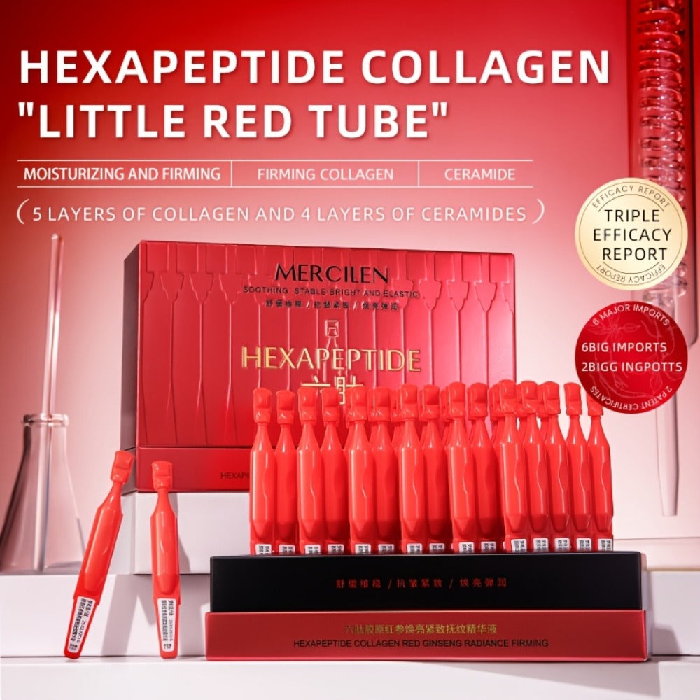 Face Serum Mercilen Red Ginseng 6-Peptide Collagen Ampoule Box with 30 Individually Packed Portions — image 7