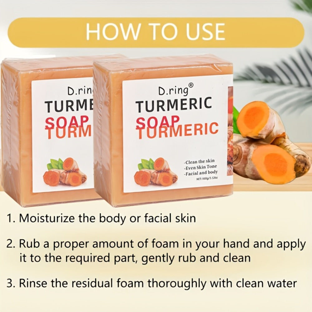 Kojic Acid Brightening Soap Bars 15-Pack – Turmeric Lemon Natural Face & Body Cleanser, Cold Processed Paraben-Free Formula —
