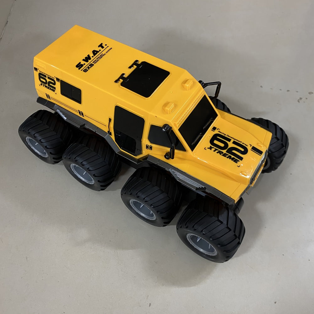 Amphibious RC Truck 8-Wheel Drive 4-Motor Off-Road Climbing Remote Control Armored Vehicle, Oversized Land & Water Military T