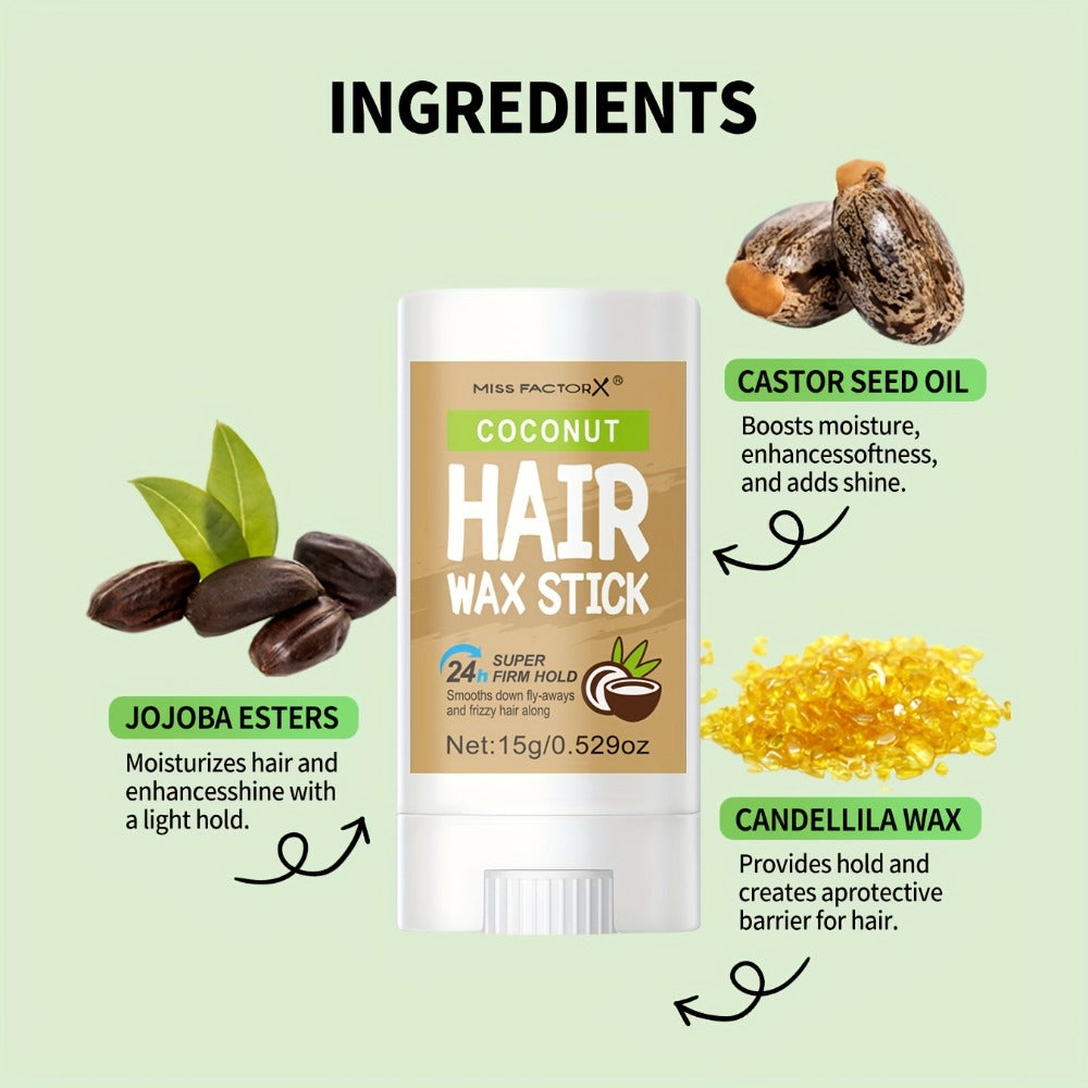 Hair Wax Stick 5 Pack Flyaway Control Edge Control with Jojoba Oil for Home, Travel and Salon Hair Styling — image 10