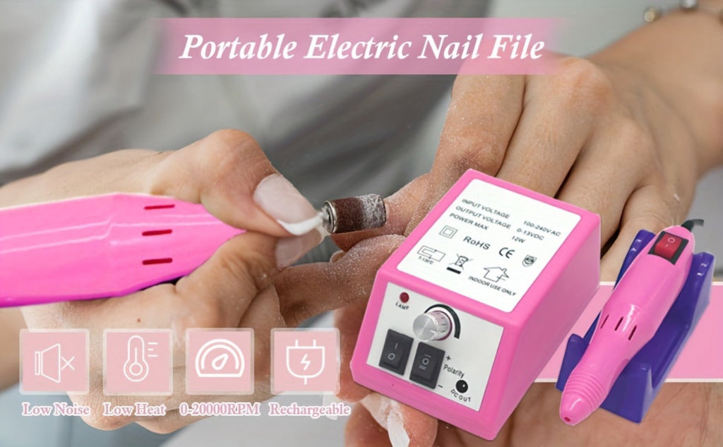 Electric Nail Drill 20000 RPM Console Kit with 6 Bits, 50 Sanding Bands and Standard or 8-in-1 Options — image 32