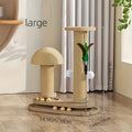 Compact Cat Tree with Sisal Scratching Post, Mushroom Hideaway, Track Balls and Small or Large Size Options — image 2
