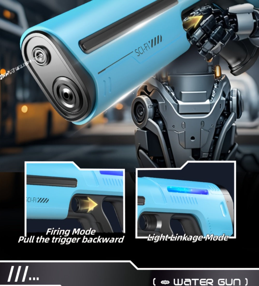 LED Light-Up Electric Water Gun Auto-Fill USB Rechargeable 40Ft Range with the Listed Color, Size or Set Options for Everyday