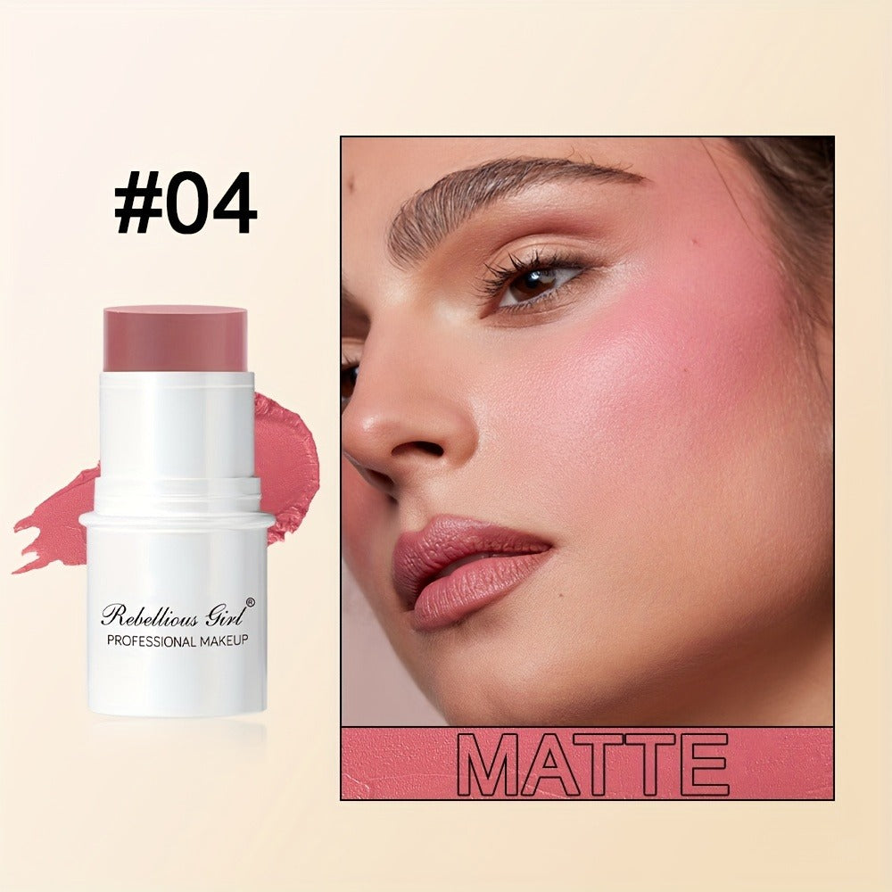 Contour Highlight Blush Stick Set 4-Piece with Professional Brush, Creamy Waterproof Cheek Sculpting Kit — image 6