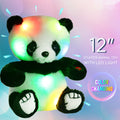 12-Inch Jumbo Light-Up Panda Plush with Color-Changing LEDs, Soft Stuffed Body, Button Control and 2-AA Battery Compartment —