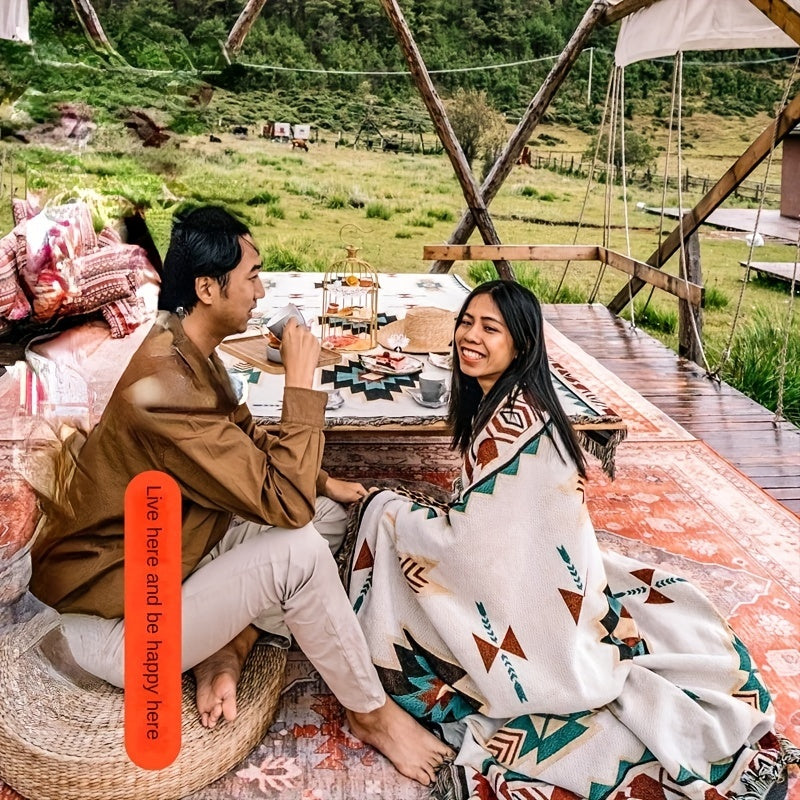 Picnic Blanket Bohemian | Camping Mat Tablecloth Sofa Blanket Indoor Outdoor Universal Carpet — image 13
