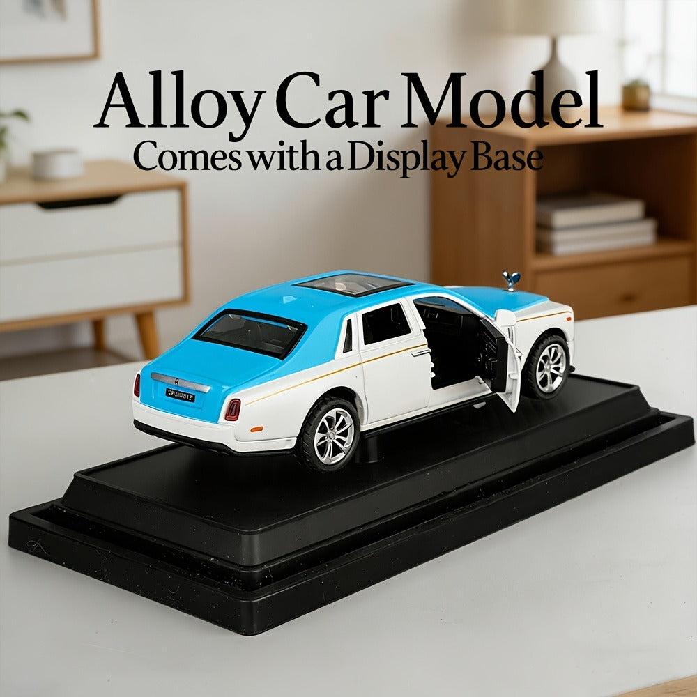 1:36 Scale Phantom Alloy Die-Cast Car Model with Openable Doors, Collectible Display Static Car Desktop Decoration — image 5