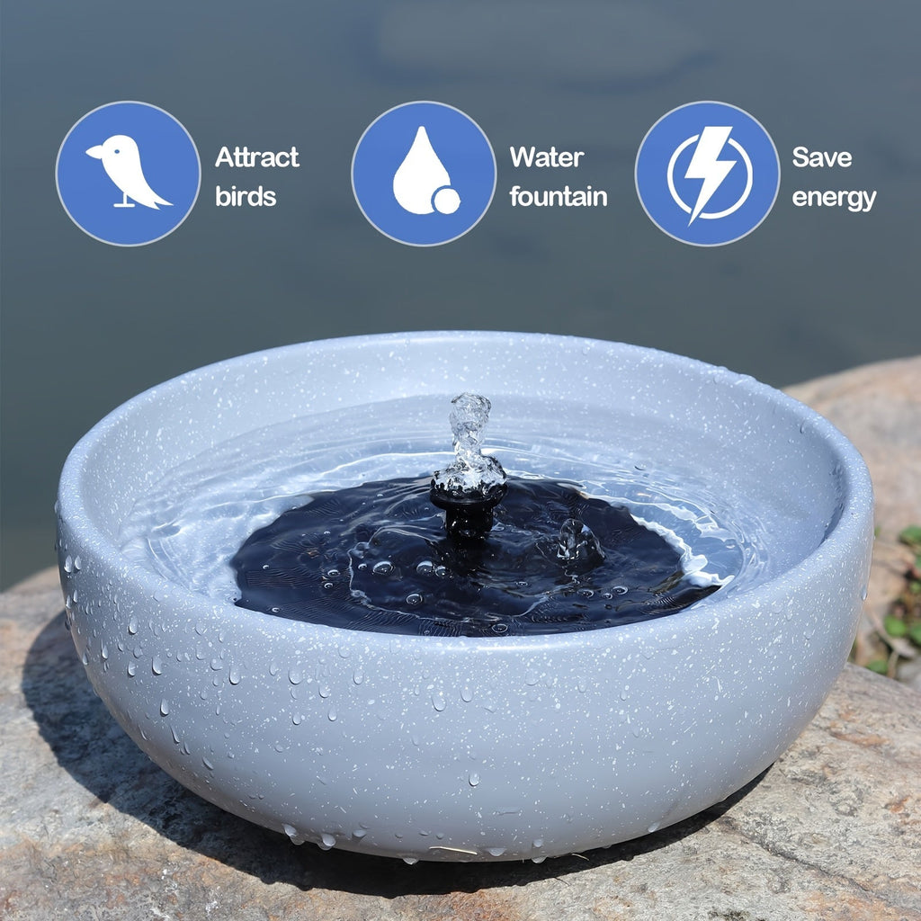 Bird Bath Solar Fountain 11.2" Outdoor Bubbler for Garden, Patio and Yard Use, with the Listed Configuration — image 4
