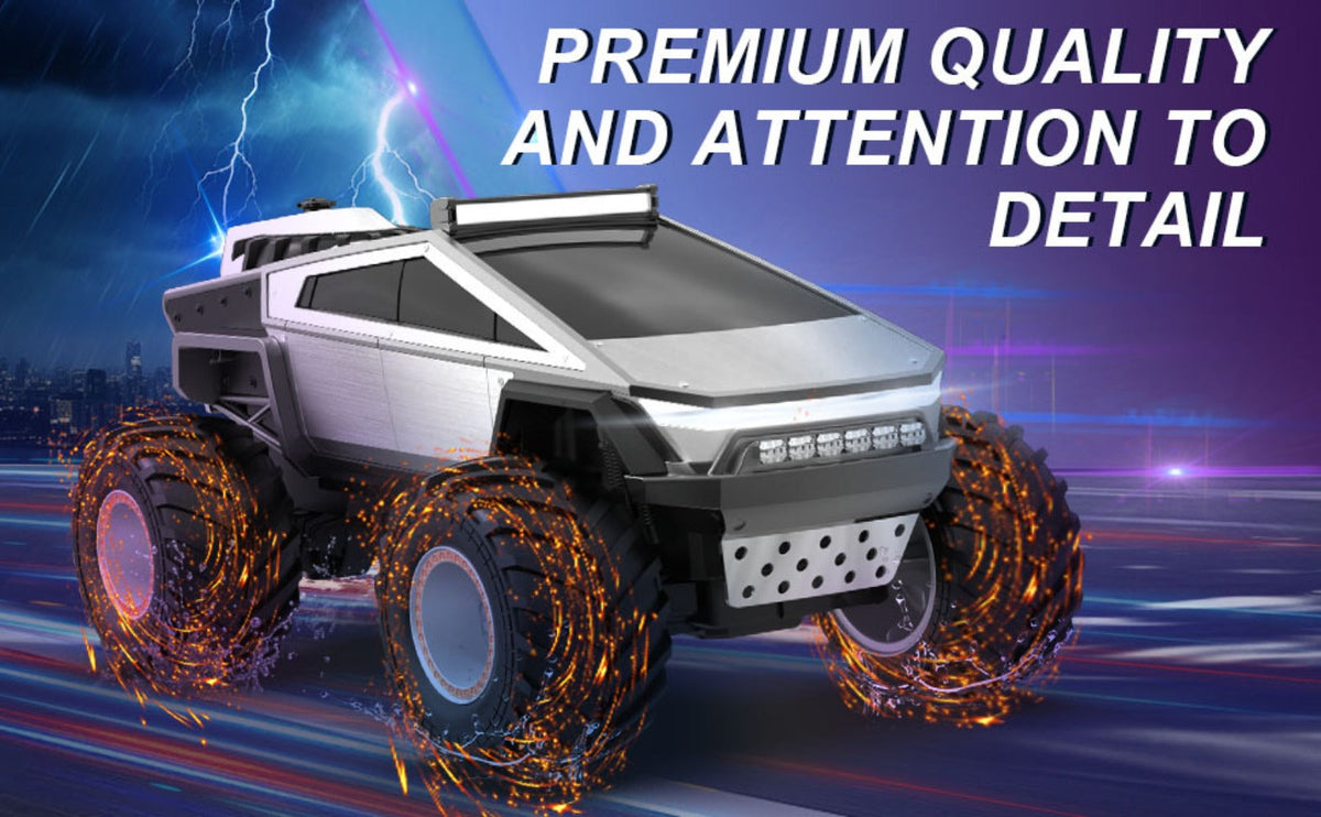 Remote Control Car, Cybertruck-Style 1:14 and 1:18 Pickup Models with 2.4GHz Control, LEDs and Spray Effect — image 12