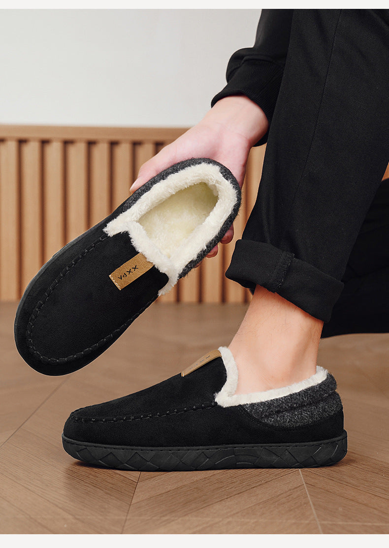 New Mens Slip-on Snow Boots With Fleece Lining For Extra Warmth In Winter