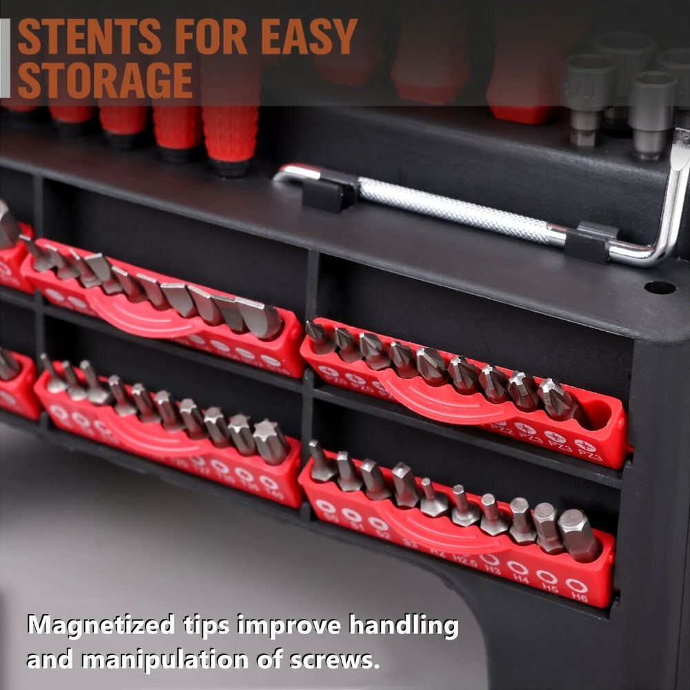 Screwdriver and Bit Organizer Set with 100-, 118- or 126-Piece Color-Coded Rack Configurations — image 19