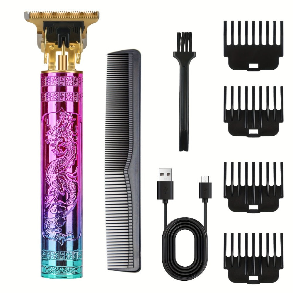 T-Blade Hair Trimmer with Four Guide Combs, USB Cable and Seven Dragon or Buddha Patterned Finish Options — image 16
