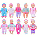 10-Outfit Doll Clothes Set for 10–14-Inch Baby Dolls with Sleepers, Dresses, Tops, Pants and Headwear — image 9