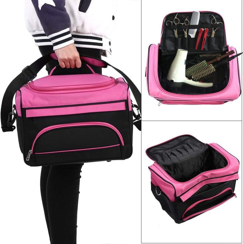Hairdresser Tool Bag Multi-Functional Salon Styling Organizer for Professionals with Adjustable Strap Large Capacity Hair Mak