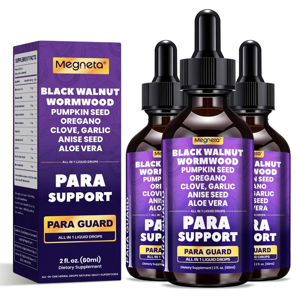 Herbal Supplements with Megneta Label, Black Walnut Clove Garlic Turmeric Pumpkin Seed Oregano Drops — image 11