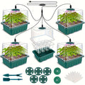 Seed Starting Kit LED Grow Light Timer, Indoor Seedling Tray Dome for Garden, Patio and Yard Use — image 1