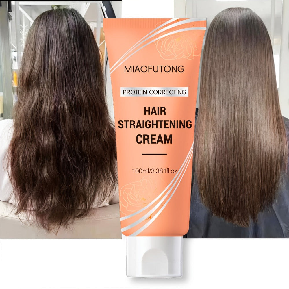 Smoothing Hair Straightening Cream with Protein & Keratin, Deep Frizz Control Treatment for All Hair Types — image 4