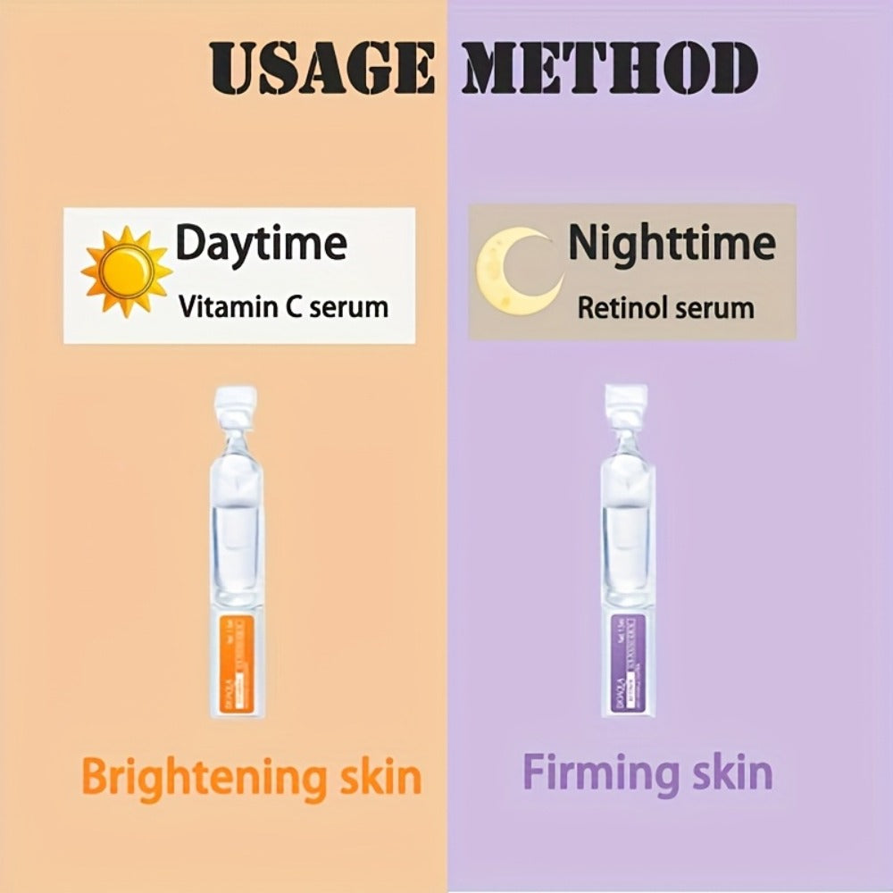 Face Serum BIOAQUA AM and PM Essence Set with 30 Vitamin C and 30 Retinol Single-Use Portions — image 2