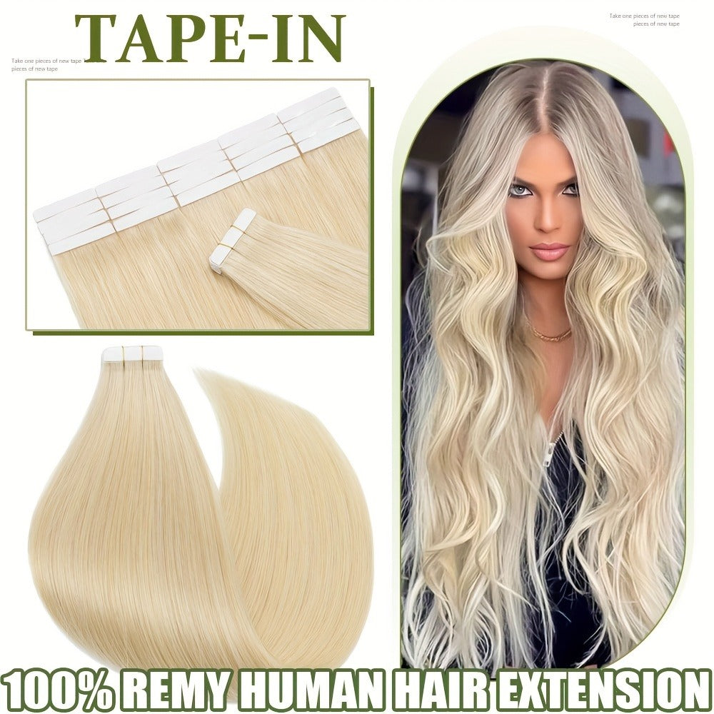 Hair Extensions Straight Brazilian Remy Human Hair Tape-In Set with 10 Pieces, 12–24-Inch Lengths and 11 Colors — image 11