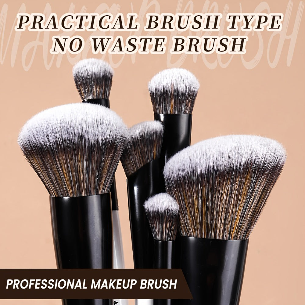 Makeup Brush Set, 10-Piece Double-Ended Nylon Bristle Collection with Cosmetic Bag and Three Color Options — image 8
