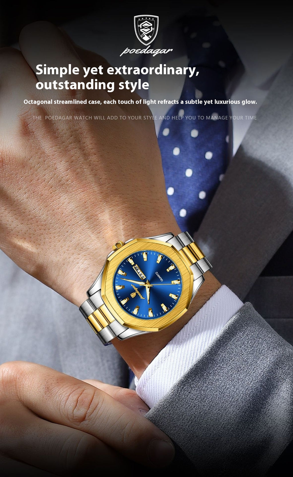 Men's Steel Strap Quartz Watch