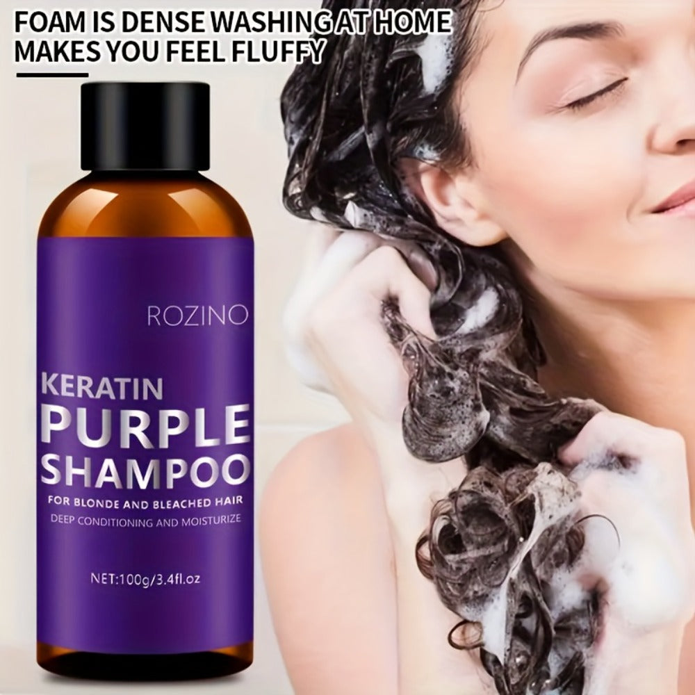 ROZINO-Labeled Purple Shampoo and Conditioner Two-Piece Set in 100g Bottles with Matching Presentation Box — image 4