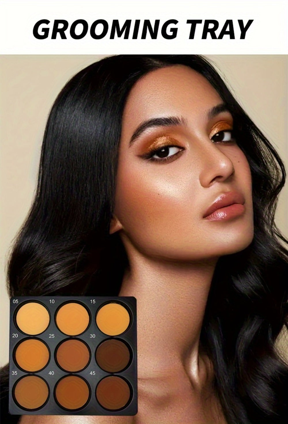 9 Color Contour Palette Matte Waterproof Full Coverage Concealer Eyeshadow Foundation Primer Oil Control 3D Face Sculpting Na