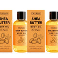 Shea Butter Body Oil, Two-Piece Set of 100ml Flip-Top Bottles with Coordinated Orange Labels — image 7