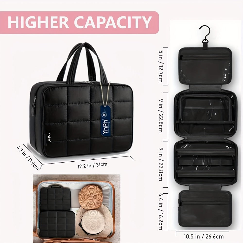 Hanging Travel Toiletry Bag Large Capacity for Full-Size Products Waterproof Cosmetic Organizer with Hook — image 6