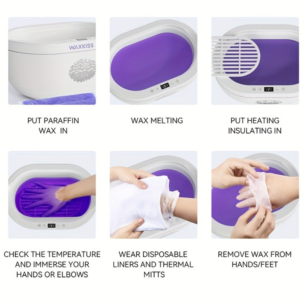 Paraffin Wax Machine for Hands and Feet Large Capacity – WAXKISS PWH-3000A 101oz Home Spa Wax Warmer Kit for Deep Moisturizin