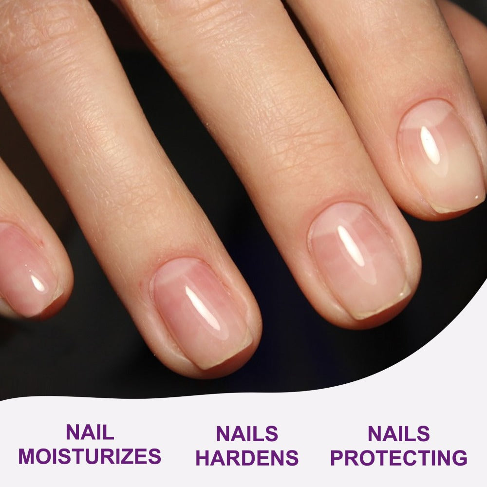 Nail Strengthening Polish 10ml Glycerin & Hyaluronic Acid Formaldehyde-Free – Hardener Treatment for Thin Brittle Weak Nails 