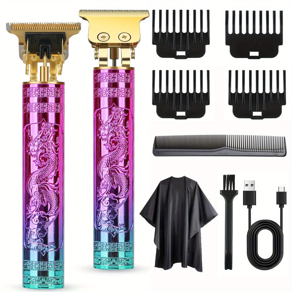 Electric Hair Clipper & Beard Trimmer Set for Men – USB Rechargeable Cordless Haircut Kit with 4 Guide Combs | Professional H