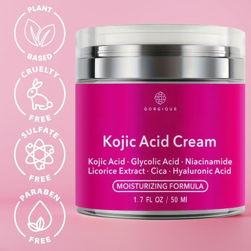 Face Cream Kojic Acid and Hyaluronic Acid 50ml Formula in One-Jar or Two-Jar Pack Options for AM and PM Use — image 9