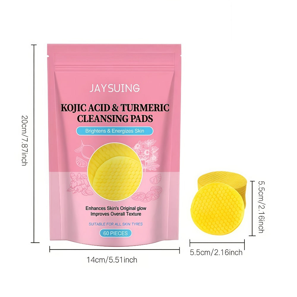 Cleansing Pads 180pcs - Turmeric Niacinamide Citric Acid Deep Cleansing Makeup Remover Gentle Face Pads — image 5