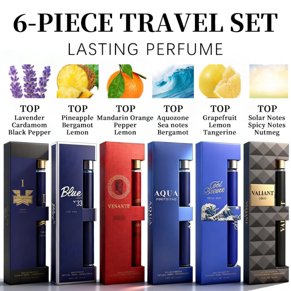 Eau de Toilette Six-Piece Fragrance Spray Set for Men with 35ml Bottles in Mixed Color Boxes — image 2