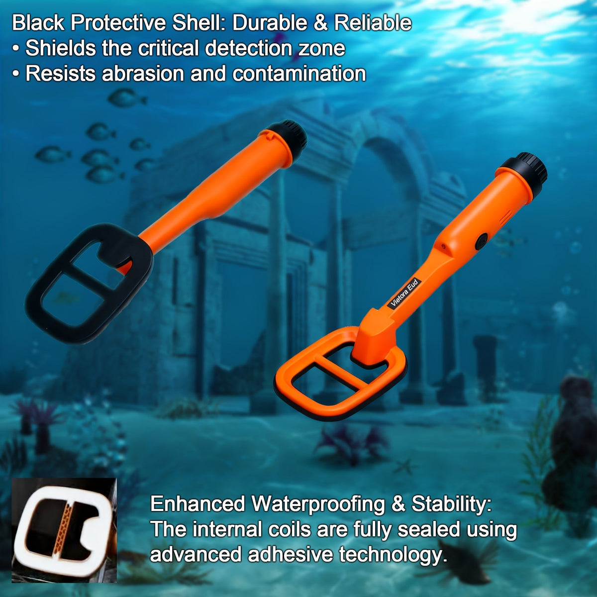 Underwater Metal Detector 100ft Depth for Adults for Garden, Patio and Yard Use, with the Listed Configuration — image 3