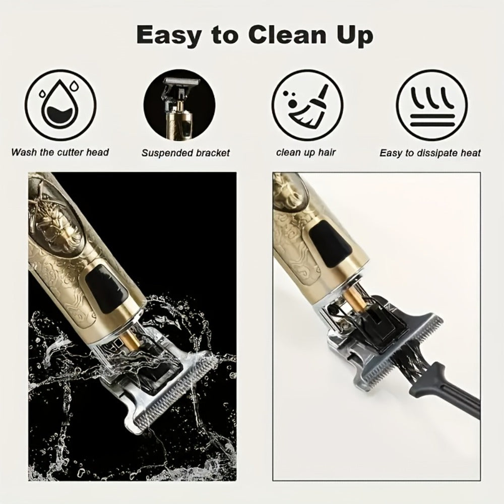 Beard Trimmer for Men USB Rechargeable Zero Contour Precision Edger Lithium Battery – Hair Clipper with Limit Comb ABS Body f