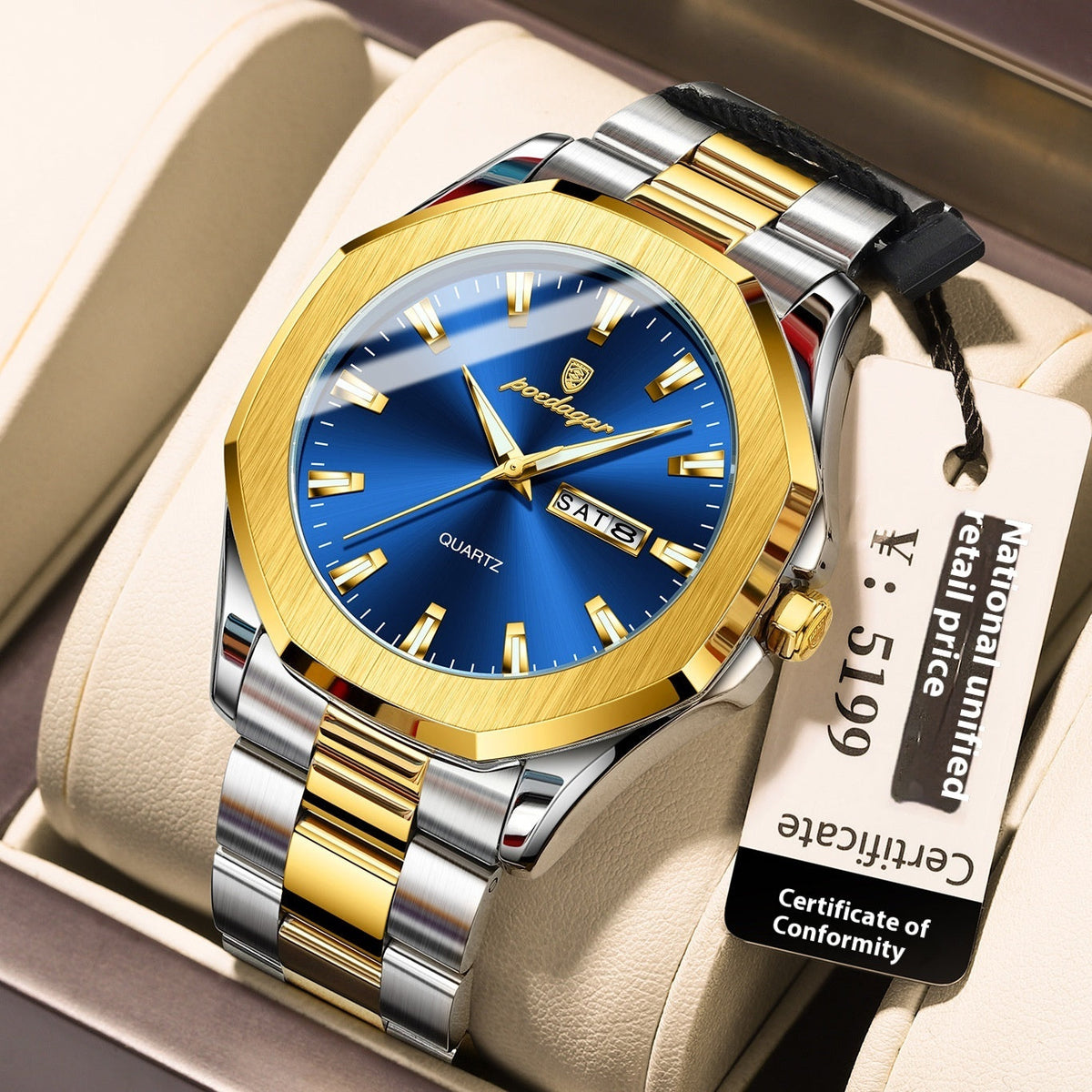 Men's Steel Strap Quartz Watch