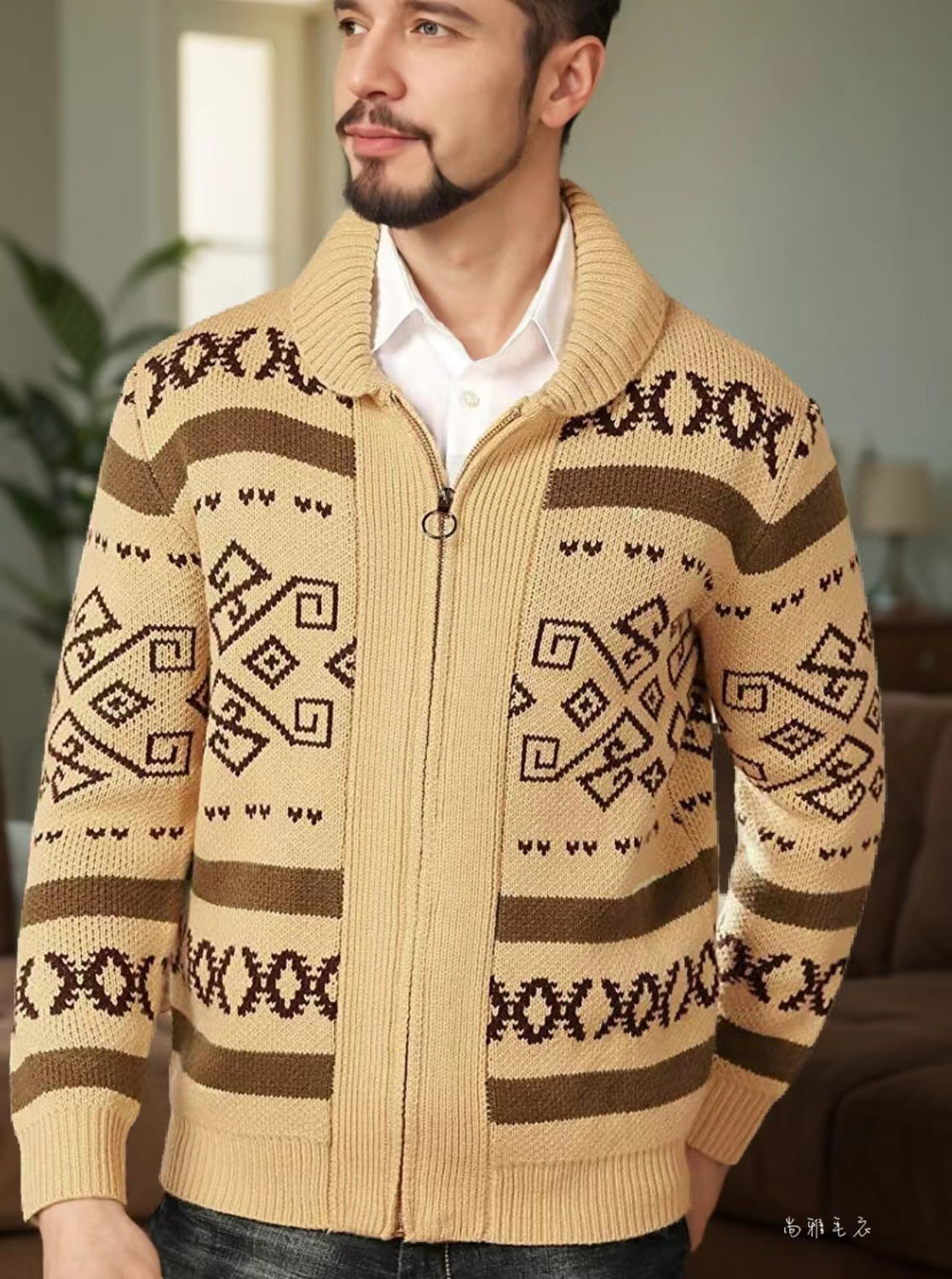 Slim-fit High-quality Men's Knit Cardigan