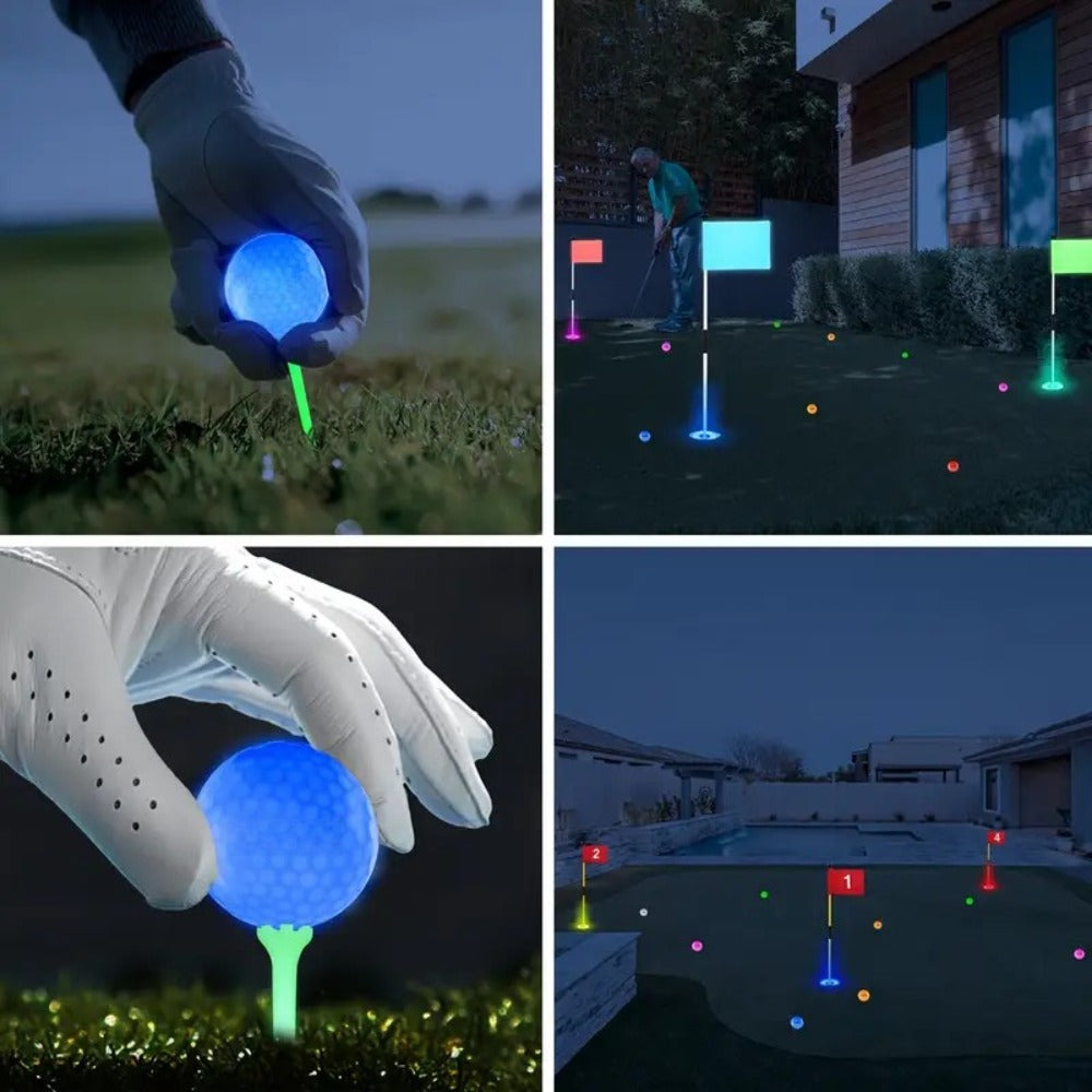 LED Golf Balls Glow in the Dark, Ultra-Bright 3-LED Night Golf Balls with 8-Min Reset Timer & Mesh Bag — image 14