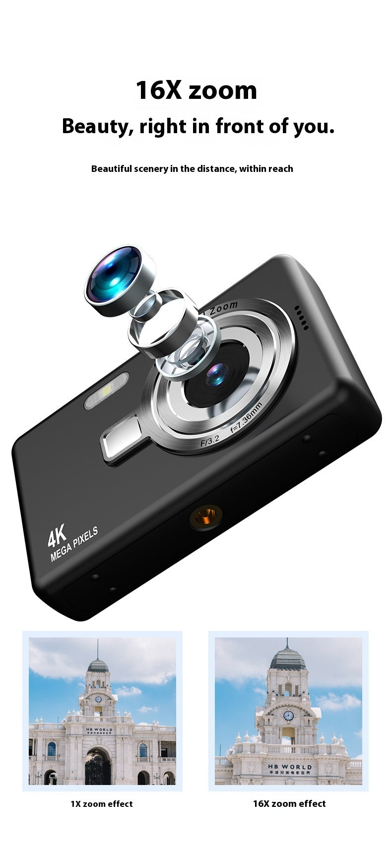 HD Dual Recording Digital Camera Children Camera Shooting Mini Camera