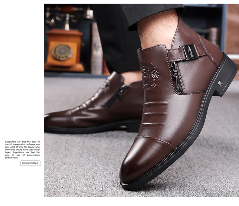 Trendy Retro Wide-fit Ankle Boots With Side Chains